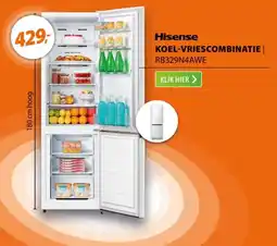 Expert Hisense koel vriescombinatie RB329N4AWE aanbieding