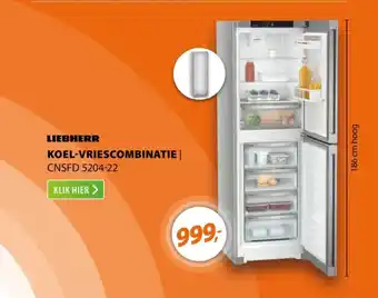 Expert Liebherr koel vriescombinatie CNSFD 5204-22 aanbieding