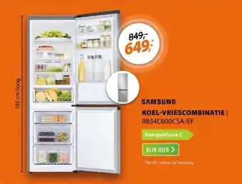 Expert Samsung koel vriescombinatie RB34C600CSA/EF aanbieding