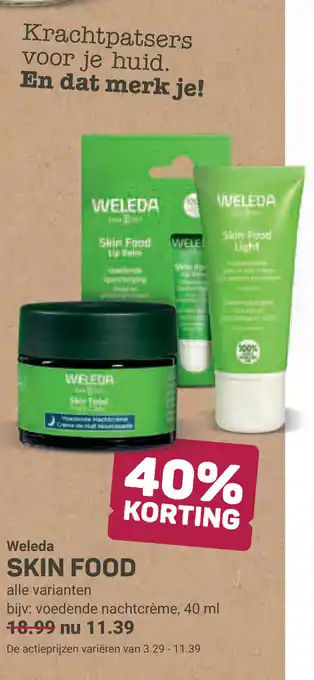 Ekoplaza Weleda skin food aanbieding