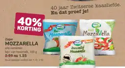 Ekoplaza Züger mozzarella aanbieding
