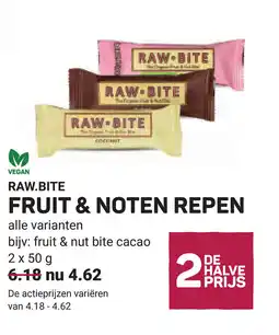 Ekoplaza Raw-bite fruit & noten repen aanbieding
