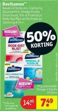 Kruidvat Davitamon Omega-3 Visolie 50% Korting aanbieding