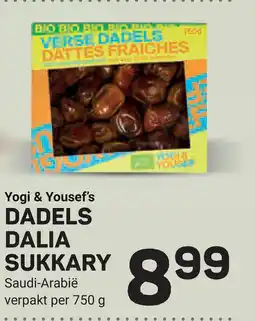 Ekoplaza Yogi & yousef's dadels dalia sukkary aanbieding