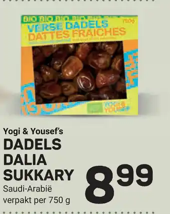 Ekoplaza Yogi & yousef's dadels dalia sukkary aanbieding