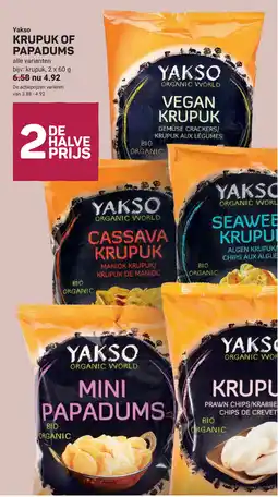 Ekoplaza Yakso krupuk of papadums aanbieding