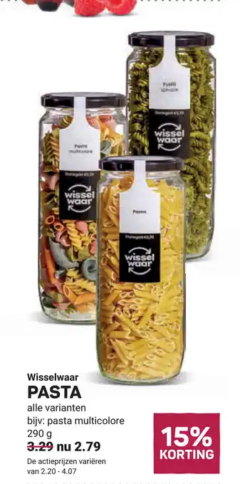 Ekoplaza Wisselwaar pasta aanbieding