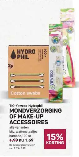 Ekoplaza TIO yaweco hydrophil mondverzorging of makeup accessoires aanbieding
