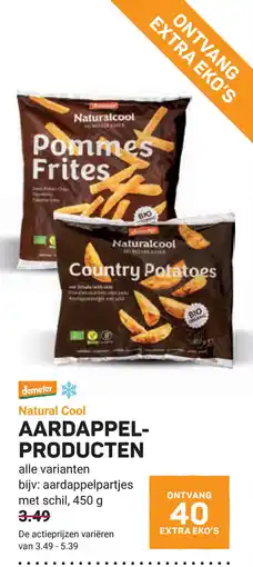 Ekoplaza Natural cool aardappel producten aanbieding