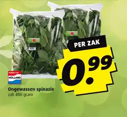 Boni Ongewassen spinazie aanbieding