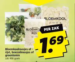Boni Bloemkoolroosjes of rijst broccoliroosjes of groentemix aanbieding