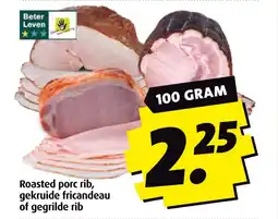 Boni Roasted porc rib gekruide fricandeau of gegrilde rib aanbieding