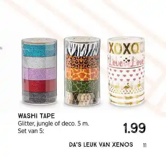 Xenos Washi Tape 5m aanbieding