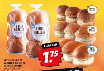 Boni Witte bruine of volkoren bolletjes of witte puntjes aanbieding