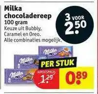 Kruidvat Milka Chocoladereep aanbieding