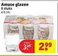 Kruidvat Amuse Glazen Ø 6 Cm aanbieding