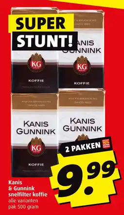 Boni Kanis & Gunnink snelfilter koffie aanbieding