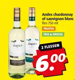 Boni Andes chardonnay of sauvignon blanc aanbieding