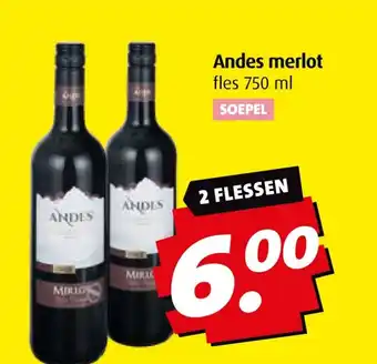 Boni Andes merlot aanbieding