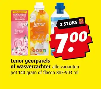 Boni Lenor geurparels of wasverzachter aanbieding