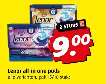 Boni Lenor all-in one pods aanbieding