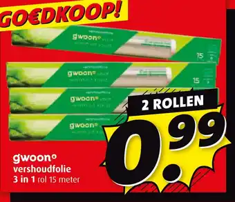 Boni Gwoono vershoudfolie aanbieding