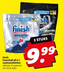Boni Finish powerball all in 1 vaatwastabletten aanbieding