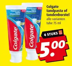 Boni Colgate tandpasta of tandenborstel aanbieding