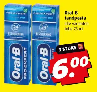 Boni Oral-B tandpasta aanbieding