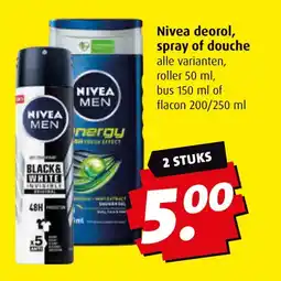 Boni Nivea deorol spray of douche aanbieding