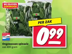 Nettorama Ongewassen spinazie aanbieding