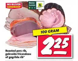 Nettorama Roasted porc rib gekruide fricandeau of gegrilde rib aanbieding