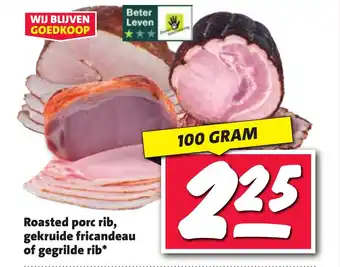 Nettorama Roasted porc rib gekruide fricandeau of gegrilde rib aanbieding
