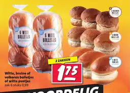 Nettorama Witte bruine of volkoren bolletjes of witte puntjes aanbieding