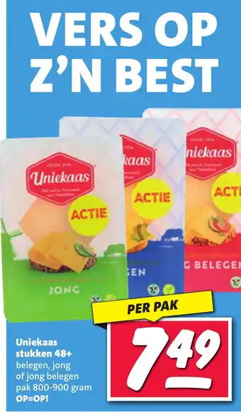 Nettorama Uniekaas stukken 48+ aanbieding