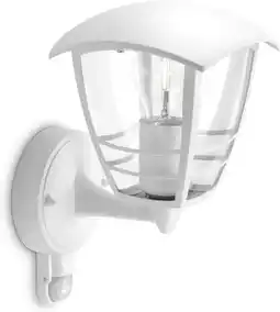 Amazon CREEK-wandgemonteerde buitensconcon met metaaldetector H25cm Wit Philips aanbieding