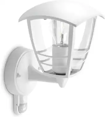 Amazon CREEK-wandgemonteerde buitensconcon met metaaldetector H25cm Wit Philips aanbieding