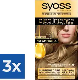 Bol.com SYOSS Oleo Intense 7-10 Natuurlijk blond Haarverf - 1 stuk - Voordeelverpakking 3 stuks aanbieding