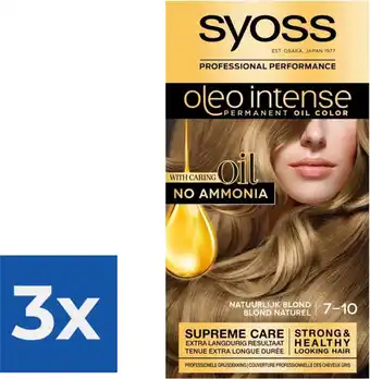 Bol.com SYOSS Oleo Intense 7-10 Natuurlijk blond Haarverf - 1 stuk - Voordeelverpakking 3 stuks aanbieding