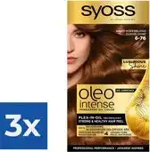 Bol.com SYOSS Oleo Intense 6-76 Warm Koperblond Haarverf - 1 stuk - Voordeelverpakking 3 stuks aanbieding