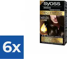 Bol.com SYOSS Oleo Intense 2-10 Bruinzwart Haarverf - 1 stuk - Voordeelverpakking 6 stuks aanbieding