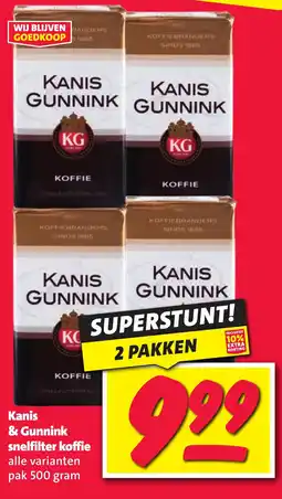 Nettorama Kanis & gunnink snelfilter koffie aanbieding