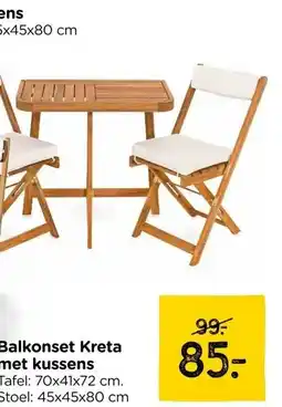 Xenos Balkonset Kreta met kussens aanbieding