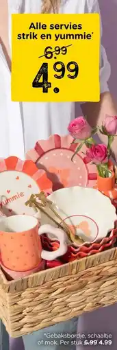 Xenos Alle servies strik en yummie* aanbieding