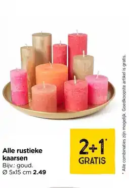 Xenos Alle rustieke kaarsen aanbieding