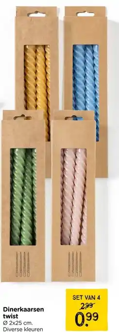 Xenos Dinerkaarsen twist aanbieding