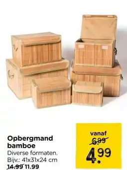 Xenos Opbergmand bamboe aanbieding