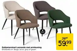 Xenos Eetkamerstoel Leonardo met armleuning aanbieding