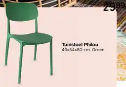 Xenos Stapelbare tuinstoel Philou - groen - 80x54x46 cm aanbieding