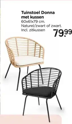 Xenos Tuinstoel Donna met kussen aanbieding